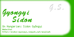gyongyi sidon business card